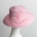 Flower with Pleats Down Brim Church Hat, Pink - KaKyCO Dress Hat KaKyCO    