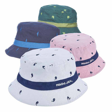 Panama Jack Kids Garment Washed Twill Marine Life Bucket Hat, Bucket Hat - SetarTrading Hats 
