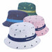 Panama Jack Kids Garment Washed Twill Marine Life Bucket Hat Bucket Hat Panama Jack Hats pjk24GN Green  