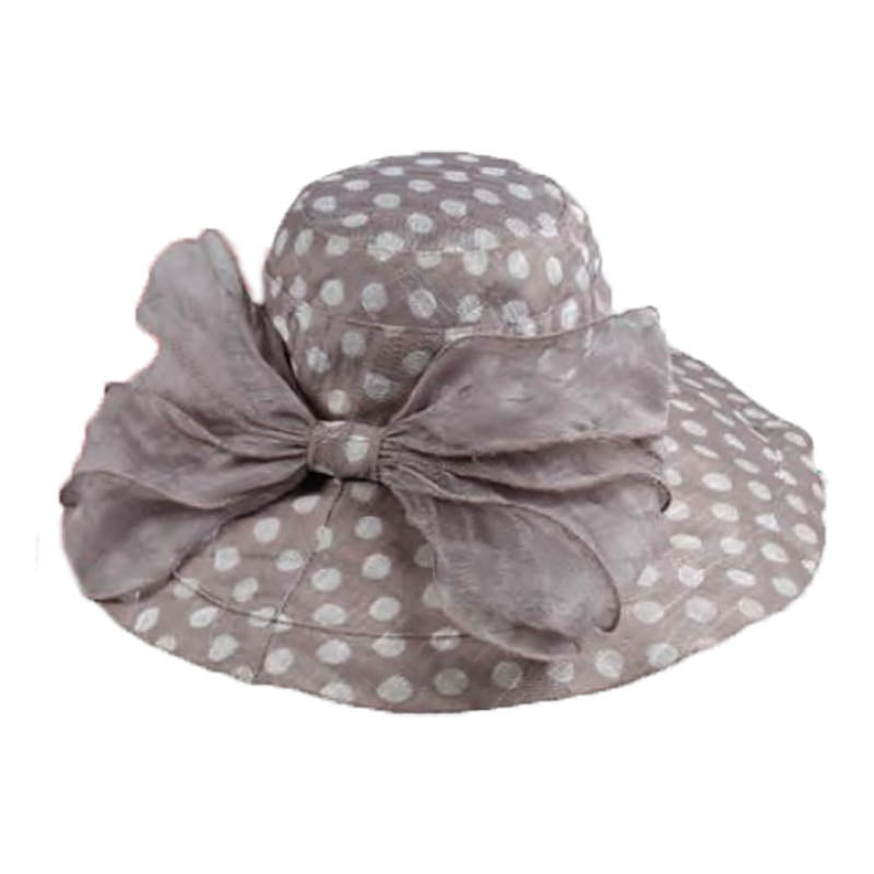 Wide Brim Polka Dot Summer Hat - JSA — SetarTrading Hats display picture 1