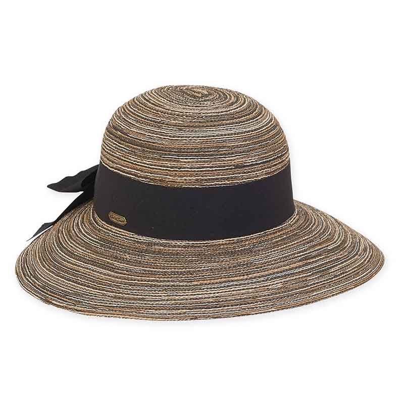 Multitone Polybraid Big Brim Sun Hat - Sun 'N' Sand Hats Wide Brim Hat Sun N Sand Hats HH2388 Brown Mix Medium (57 cm) 