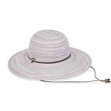Polybraid Wide Brim Sun Hat with Chin Cord - Sun 'N' Sand Hats Wide Brim Sun Hat Sun N Sand Hats HH2156A Grey Medium (57 cm) 