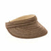 Multitone Polybraid Sun Visor - Boardwalk Style Visor Cap Boardwalk Style Hats da1824bn Brown  
