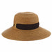 Primrose Straw Wide Brim Sun Hat - John Callanan Wide Brim Sun Hat Callanan Hats cr346nt Natural Medium (57 cm) 