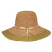 Large Raffia Crochet Beach Hat with Gold Tie, Floppy Hat - SetarTrading Hats 