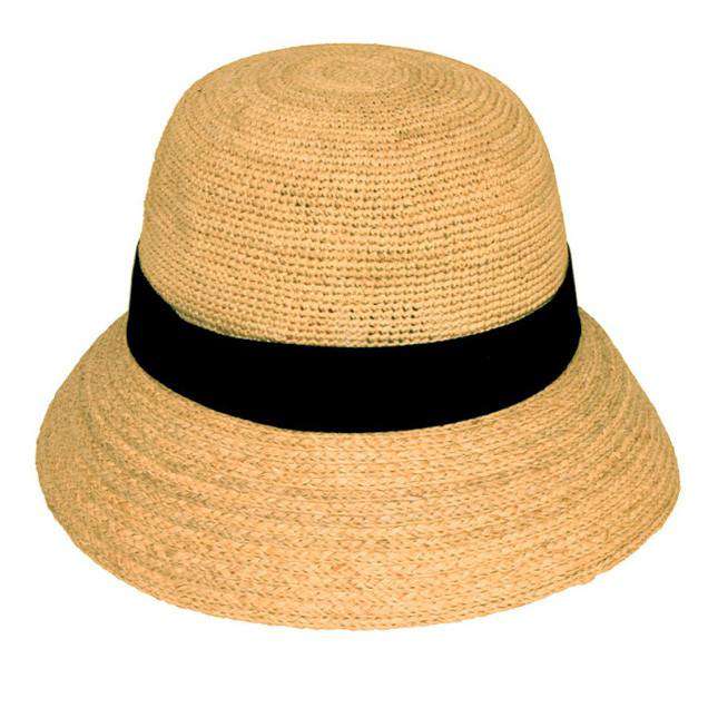 Crochet Raffia Bucket Hat, Cloche - SetarTrading Hats 