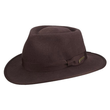 Raider Small Heads Felt Fedora Hat - Indiana Jones Hat Fedora Hat Indiana Jones Hats 551B-BRN Brown Jr. Small (52 cm) 