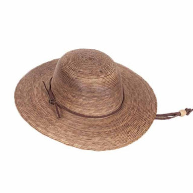 Small Size Palm Straw Wide Brim Ranch Hat - Tula Hats Wide Brim Sun Hat Tula Hats TU1-4500 Burnt Palm Extra-Small (54 cm) 