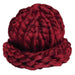 Women's Chunky Rib-Knit Beanie by JSA - Deep Red Beanie Jeanne Simmons js3945 Deep Red  