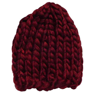 Women's Chunky Rib-Knit Beanie by JSA - Deep Red, Beanie - SetarTrading Hats 