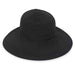 Ribbon Backless Facesaver Hat - Sun 'N' Sand Hats Facesaver Hat Sun N Sand Hats HH1286C Black M/L (58 cm) 