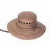 Rockport Lattice Vented Palm Leaf Ranch Hat with Chin Strap - Tula Hats, Wide Brim Sun Hat - SetarTrading Hats 