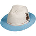 Stacy Adams Milan Braid Two Tone Fedora Hat Fedora Hat Stacy Adams Hats MSsa44S Light Blue S 