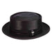 Shiny Polybraid Porkpie Hat - Stacy Adams Gambler Hat Stacy Adams Hats sa645bkM Black Medium (22 3/8") 
