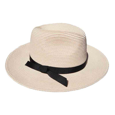 Safari Hat with Black Ribbon Tie - Jeanne Simmons Hats Safari Hat Jeanne Simmons js8494pk Pink Medium (57 cm) 