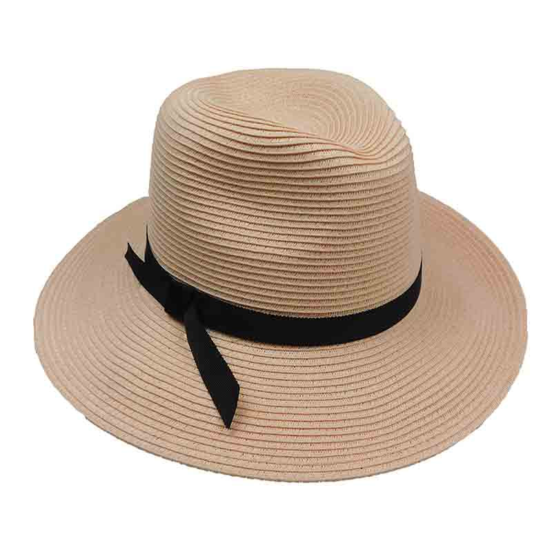 Safari Hat with Black Ribbon Tie - Jeanne Simmons Hats Safari Hat Jeanne Simmons    