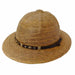 Palm Leaf Safari Pith Helmet - Texas Gold Hats Safari Hat Texas Gold Hats jr7313-2 Brown Pinned Band L/XL (58-60 cm) 