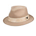 Stacy Adams Teardrop Fedora Hat - Khaki Fedora Hat Stacy Adams Hats MWWF987KHM M  