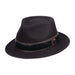 Stacy Adams Teardrop Fedora Hat - Black Fedora Hat Stacy Adams Hats    