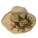 Garden Flower Bouquet Hat Wide Brim Hat 818 sb93412ca Caramel Medium (57 cm) 