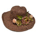 Garden Flower Bouquet Hat Wide Brim Hat 818 sb93412cf Coffee Medium (57 cm) 