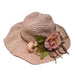Garden Flower Bouquet Hat Wide Brim Hat 818 sb93412ph Peach Medium (57 cm) 