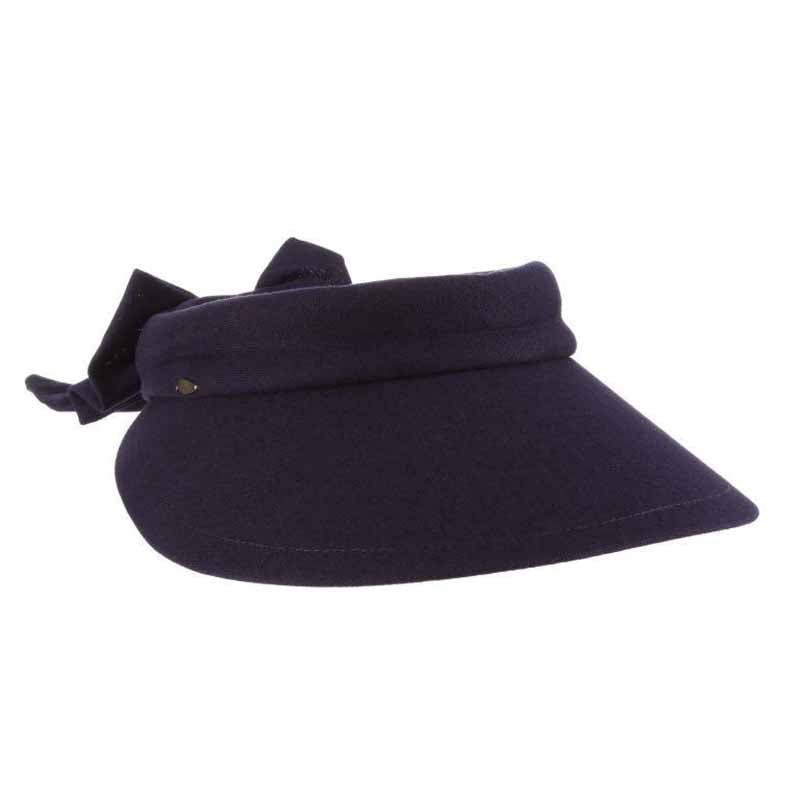 Large Round Linen Sun Visor with Bow - Scala Hats — SetarTrading Hats