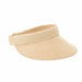 Sewn Ribbon Sun Visor - Boardwalk Style Visor Cap Boardwalk Style Hats da1826nt Natural  