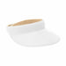 Sewn Ribbon Sun Visor - Boardwalk Style Visor Cap Boardwalk Style Hats da1826wh White  