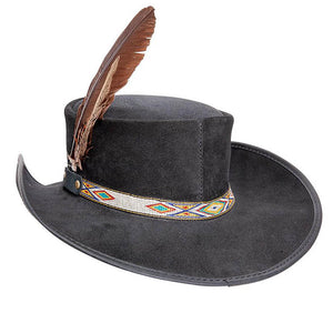 USA製 FELT HAT w/ REAL FEATHER ハット ヴィンテージ shawneeblacksuededsteampunkhat