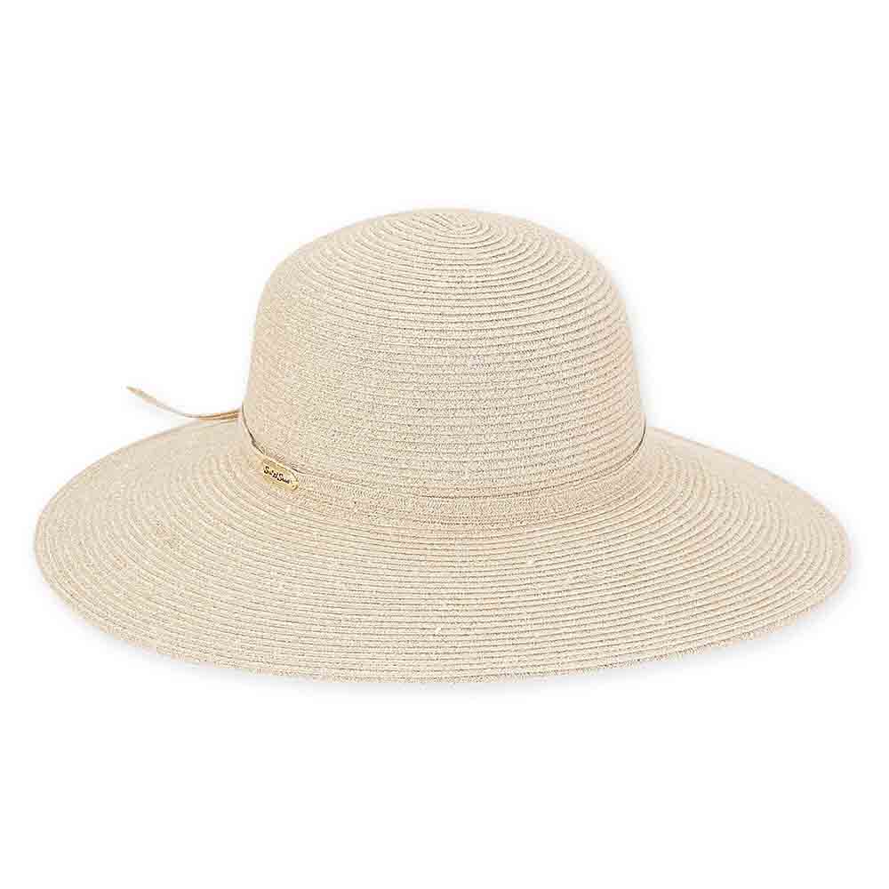 Metallic Shimmer Wide Brim Sun Hat - Sun 'N' Sand Hats Wide Brim Sun Hat Sun N Sand Hats HH2318B Gold Medium (57 cm) 