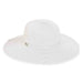 Metallic Shimmer Wide Brim Sun Hat - Sun 'N' Sand Hats Wide Brim Sun Hat Sun N Sand Hats HH2318A Silver Medium (57 cm) 