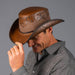 Sierra Leather Cowboy Hat with Etched Crown up to 3XL - Double G Hat Cowboy Hat Head'N'Home Hats    