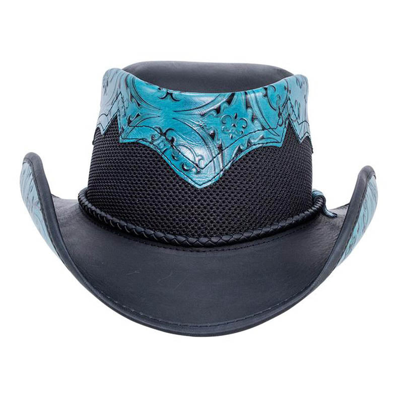 Sierra Two Tone Leather Cowboy Hat with Etched Crown up to 3XL - Double G Hat, Cowboy Hat - SetarTrading Hats 