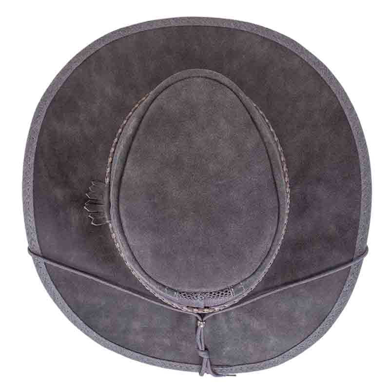 Head'n Home Sirocco Outback Leather Hat up to 3XL - Bomber Grey Safari Hat Head'N'Home Hats    