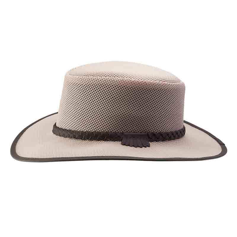 Head 'N Home Soaker SolAir Breathable Mesh Shade Outback Hat, S to XXL - Eggshell Safari Hat Head'N'Home Hats    