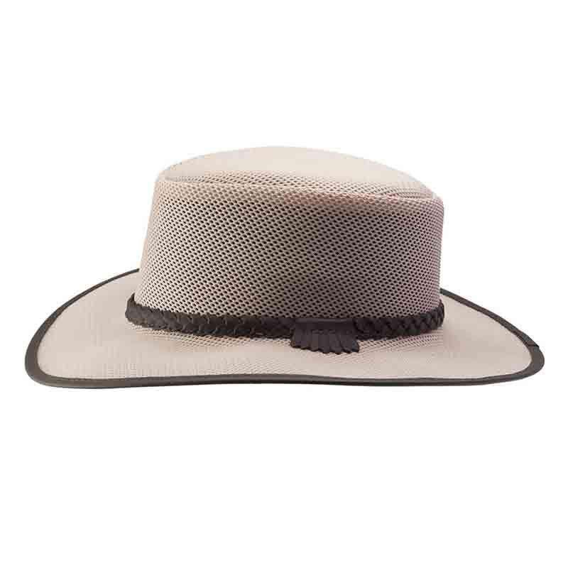 Head 'N Home Soaker SolAir Breathable Mesh Shade Outback Hat, S to XXL - Eggshell Safari Hat Head'N'Home Hats