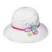Sophia Cotton Bucket Hat for Girls - Wallaroo Hats for Kids Bucket Hat Wallaroo Hats Sopbfy White  