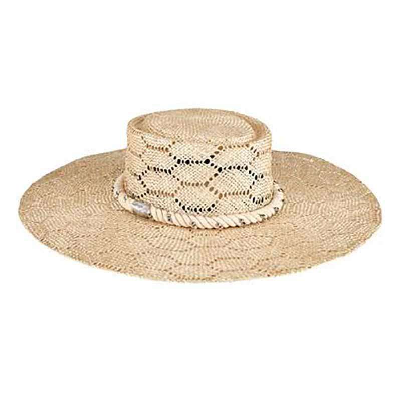 Sisal Bolero Hat with Rope Trim - San Diego Hat Co Bolero Hat San Diego Hat Company sps1001nt Natural  