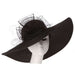 Large Brim Floppy Hat with Lace Bow, Floppy Hat - SetarTrading Hats 