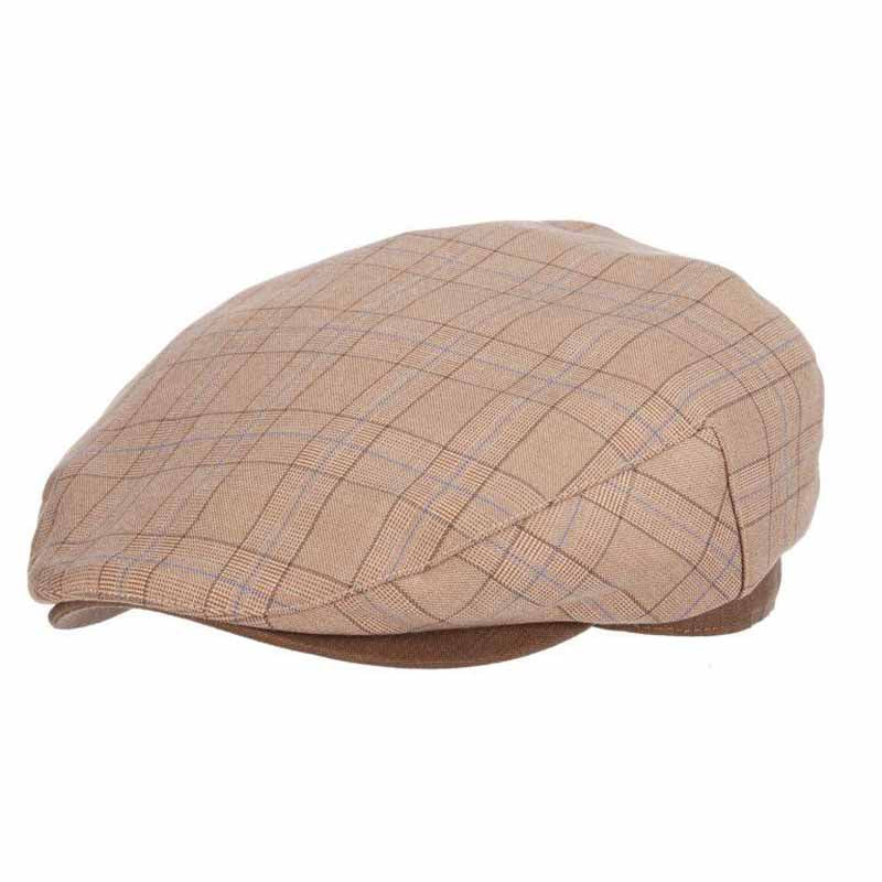 Stetson Hats Greystone Plaid Flat Ivy Cap Tan — SetarTrading Hats