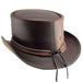 Kraken Leather Steampunk Top Hat - Brown Top Hat Head'N'Home Hats    