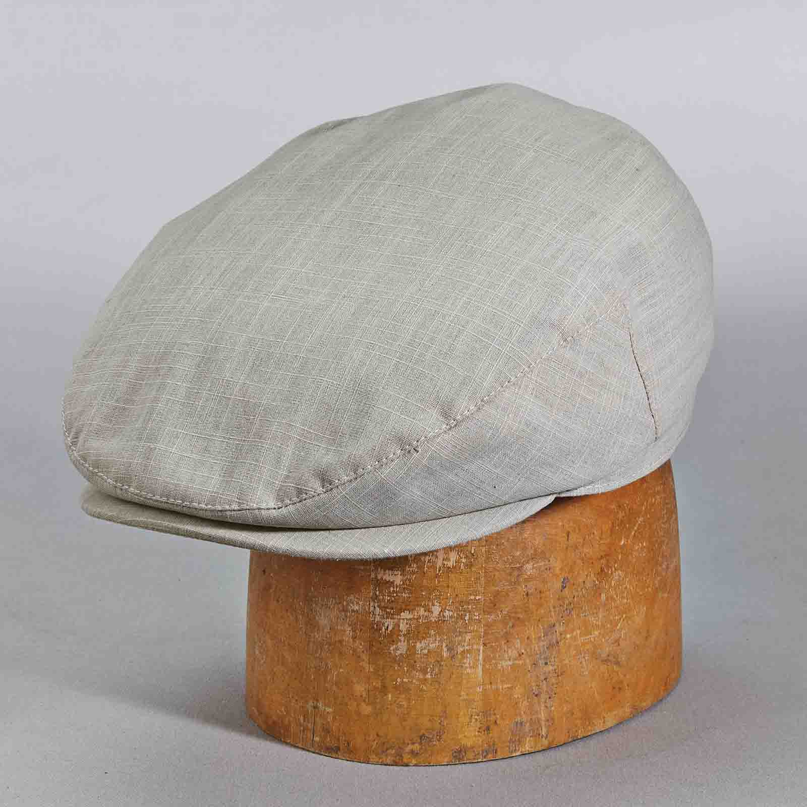 Stetson Hats Cotton Flat Driving Cap - Light Grey Flat Cap Stetson Hats    