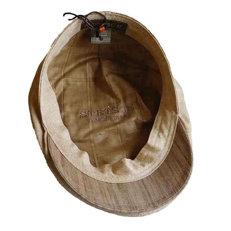 Stetson Hats Linen Patch Ivy Cap - Khaki Flat Cap Stetson Hats    