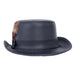 Stoker Leather Top Hat with Feather, Black - Steampunk Hatter Top Hat Head'N'Home Hats    
