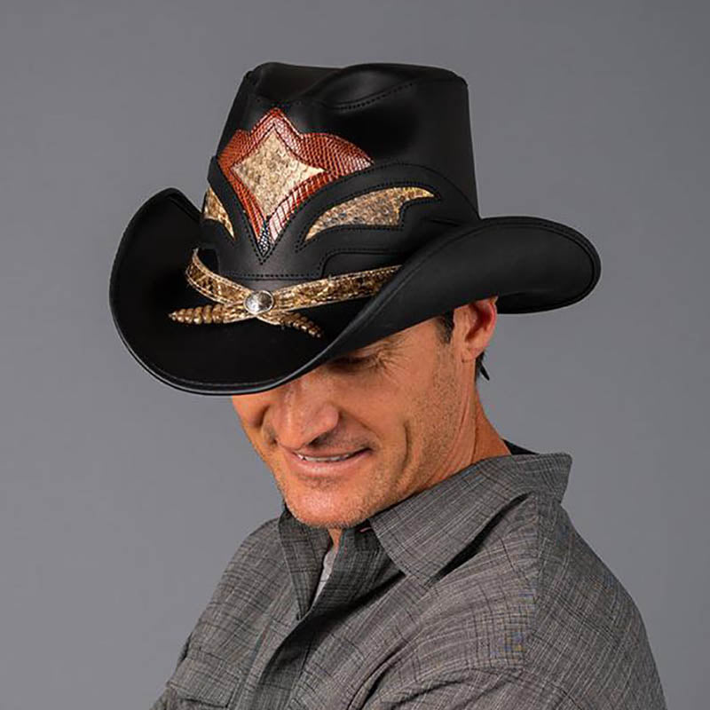 Cyclone AMERICAN HAT Leather Cowboy Hat, Fast Shipping