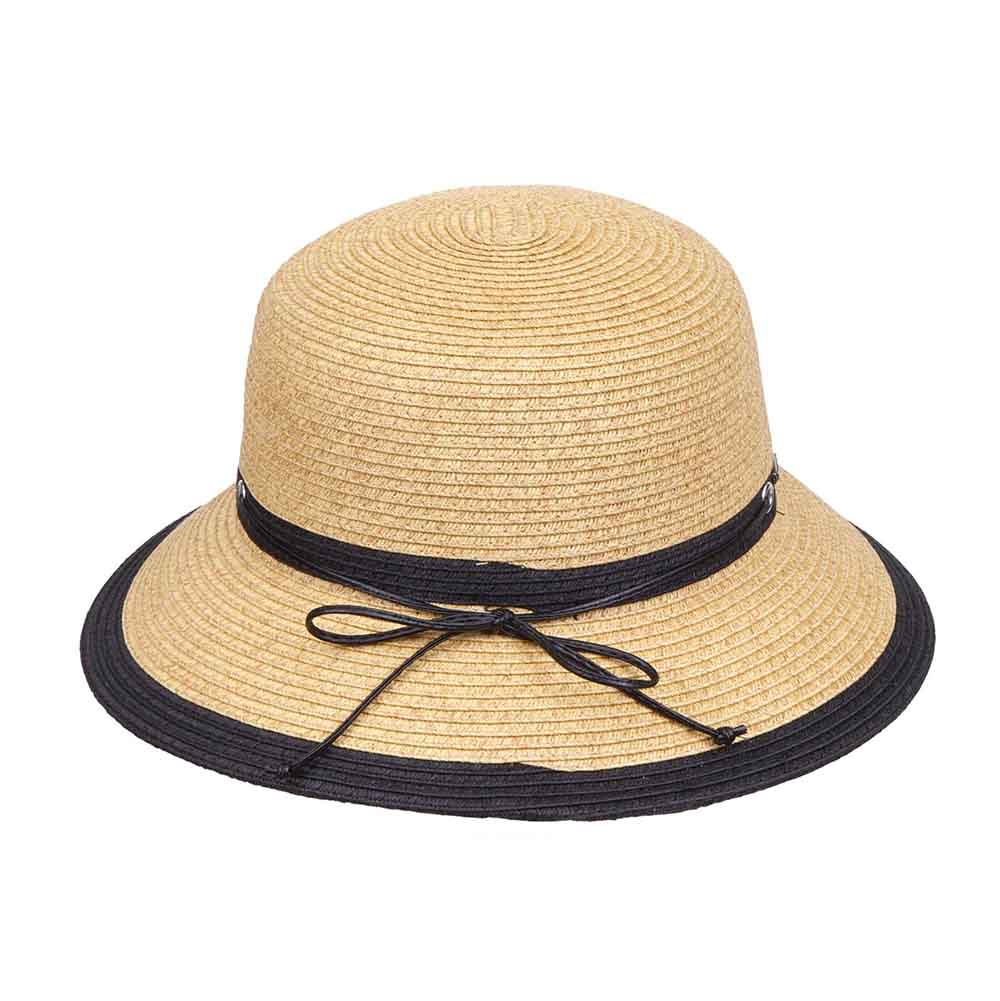 Two Tone Summer Cloche - Karen Keith Cloche Great hats by Karen Keith BT15C Toast  