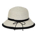 Two Tone Summer Cloche - Karen Keith Cloche Great hats by Karen Keith BT15A White Tweed  