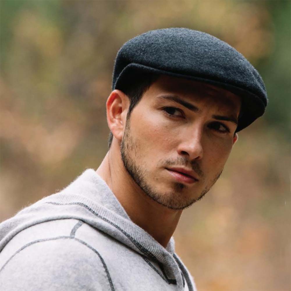 Long Hair Mens Ascot Cap Men Ivy Flat Hat Solid Cotton Newsboy