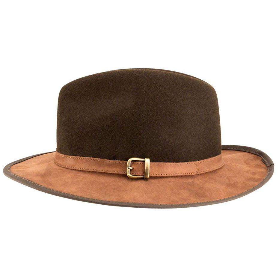Summit Safari Wool and Leather Hat -Saddle Safari Hat Head'N'Home Hats    